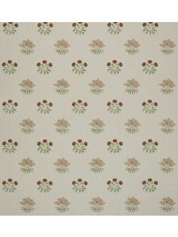 William Morris At Home Lily Flower Embroidered Made to Measure Curtains or Roman Blind, Madder, Madder