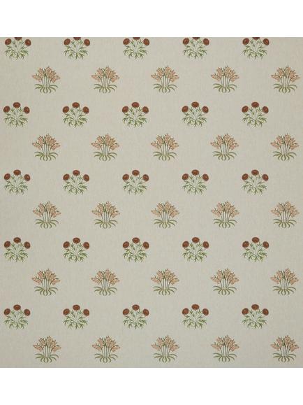 William Morris At Home Lily Flower Embroidered Made to Measure Curtains or Roman Blind, Madder, Madder