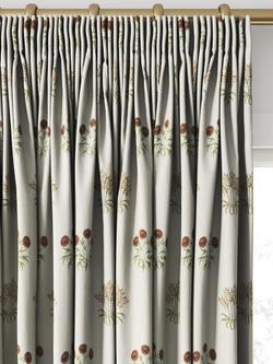 William Morris At Home Lily Flower Embroidered Made to Measure Curtains or Roman Blind, Madder - view 2, Madder