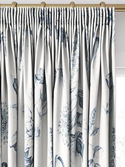 Clarke & Clarke Roseraie Made to Measure Curtains & Roman Blind, Midnight - view 2, Midnight