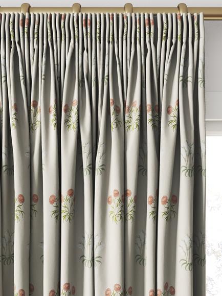 William Morris At Home Lily Flower Embroidered Made to Measure Curtains or Roman Blind, Nettle - view 2, Nettle