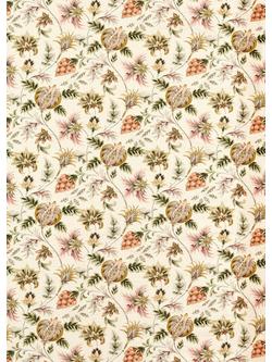 Clarke & Clarke Sizergh Made to Measure Curtains or Roman Blind, Blush/Sage, Blush/Sage