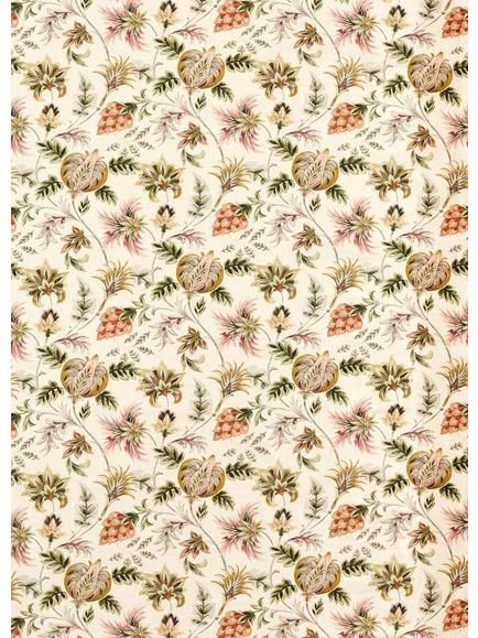 Clarke & Clarke Sizergh Made to Measure Curtains or Roman Blind, Blush/Sage, Blush/Sage
