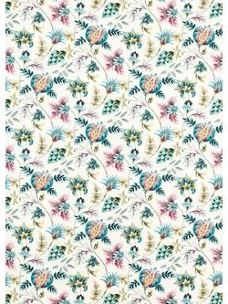 Clarke & Clarke Sizergh Made to Measure Curtains or Roman Blind, Teal/Berry, Teal/Berry