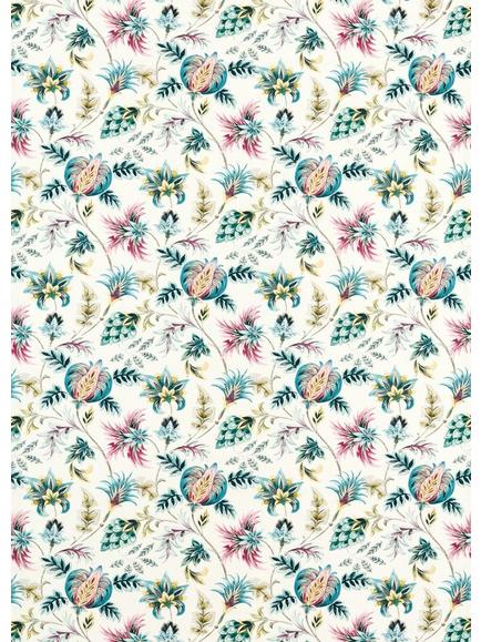 Clarke & Clarke Sizergh Made to Measure Curtains or Roman Blind, Teal/Berry, Teal/Berry