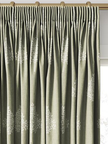 William Morris At Home Marigold Tree Embroidered Made to Measure Curtains or Roman Blind, Nettle - view 2, Nettle