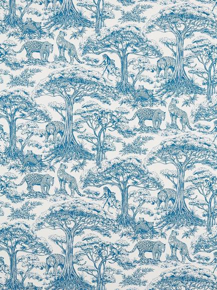 Clarke & Clarke Kisumu Made to Measure Curtains or Roman Blind, Caribbean, Caribbean