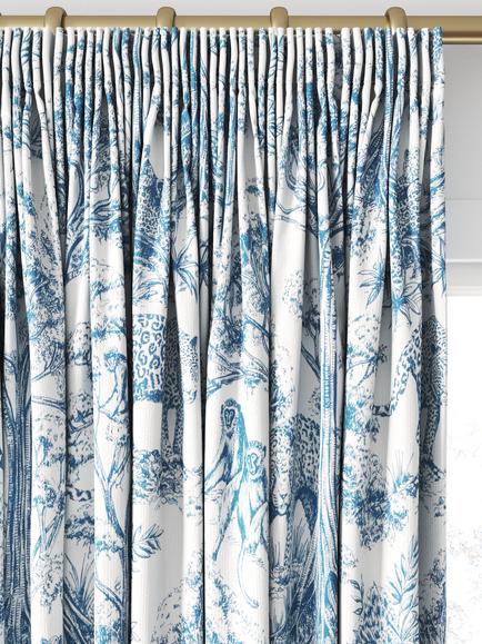 Clarke & Clarke Kisumu Made to Measure Curtains or Roman Blind, Caribbean - view 2, Caribbean