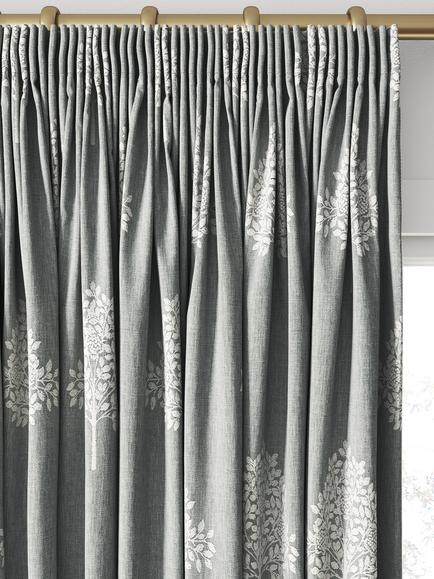 William Morris At Home Marigold Tree Embroidered Made to Measure Curtains or Roman Blind, Woad - view 2, Woad