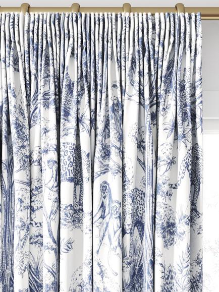 Clarke & Clarke Kisumu Made to Measure Curtains or Roman Blind, Midnight - view 2, Midnight
