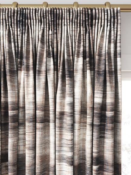 Clarke & Clarke Serengeti Made to Measure Curtains & Roman Blind, Noir - view 2, Noir