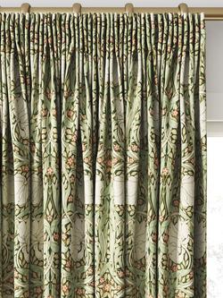 William Morris At Home Pimpernel Velvet Made to Measure Curtains or Roman Blind, Nettle - view 2, Nettle