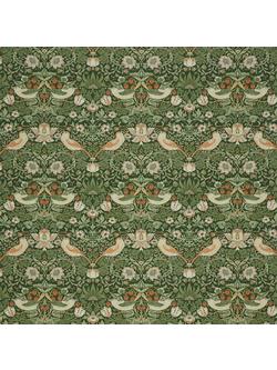 William Morris At Home Strawberry Thief Made to Measure Curtains or Roman Blind, Nettle, Nettle