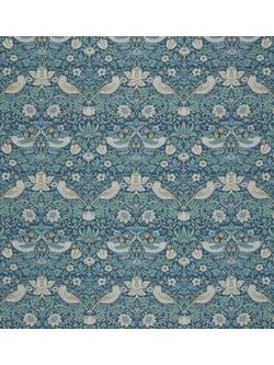 William Morris At Home Strawberry Thief Made to Measure Curtains or Roman Blind, Woad, Woad