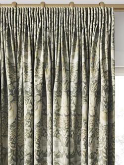 William Morris At Home Strawberry Thief Velvet Made to Measure Curtains or Roman Blind, Flint - view 2, Flint