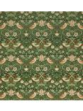 William Morris At Home Strawberry Thief Velvet Made to Measure Curtains or Roman Blind, Nettle