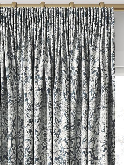 William Morris At Home Sunflower Made to Measure Curtains or Roman Blind, Indigo - view 2, Indigo