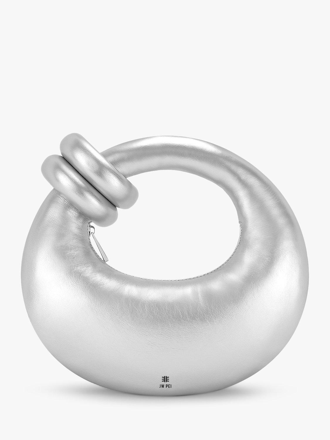 Product image 1 of 1, which shows JW PEI Abacus Vegan Leather Mini Clutch Bag, Silver
