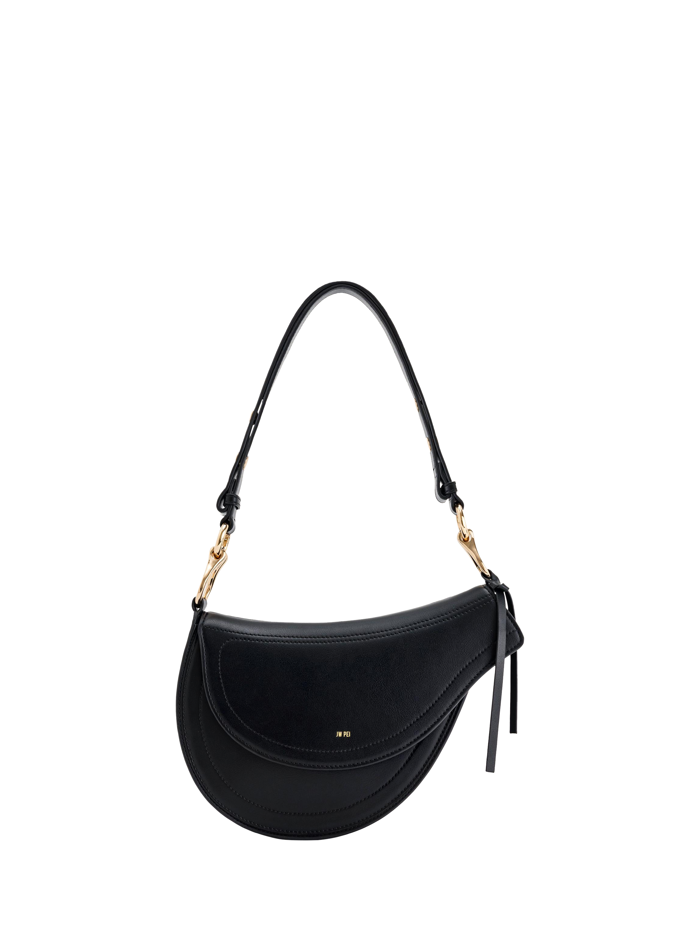 Product image 2 of 6, which shows JW PEI Ashlie Vegan Leather Crossbody Bag, Black