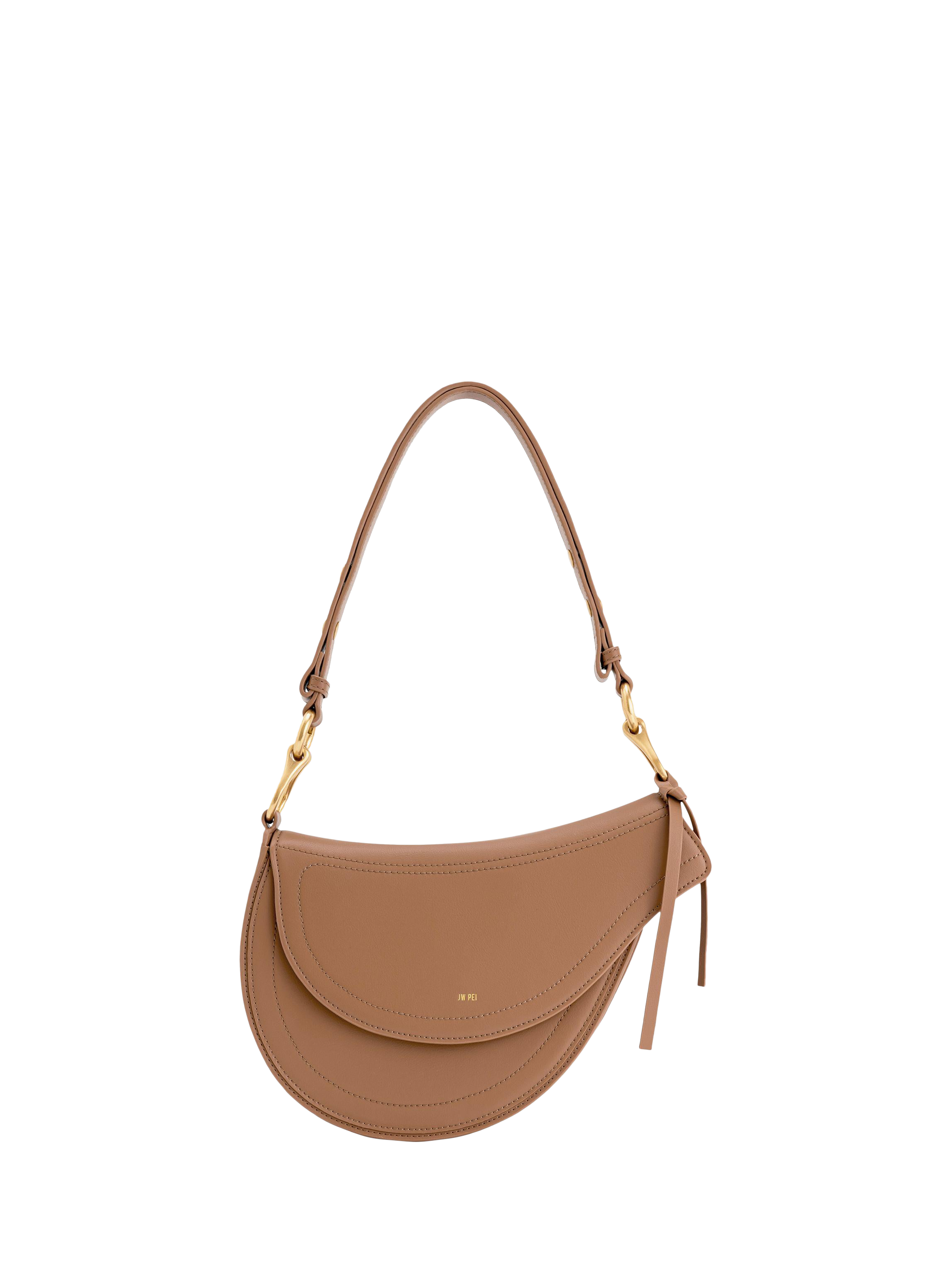 Product image 2 of 6, which shows JW PEI Ashlie Vegan Leather Crossbody Bag, Brown