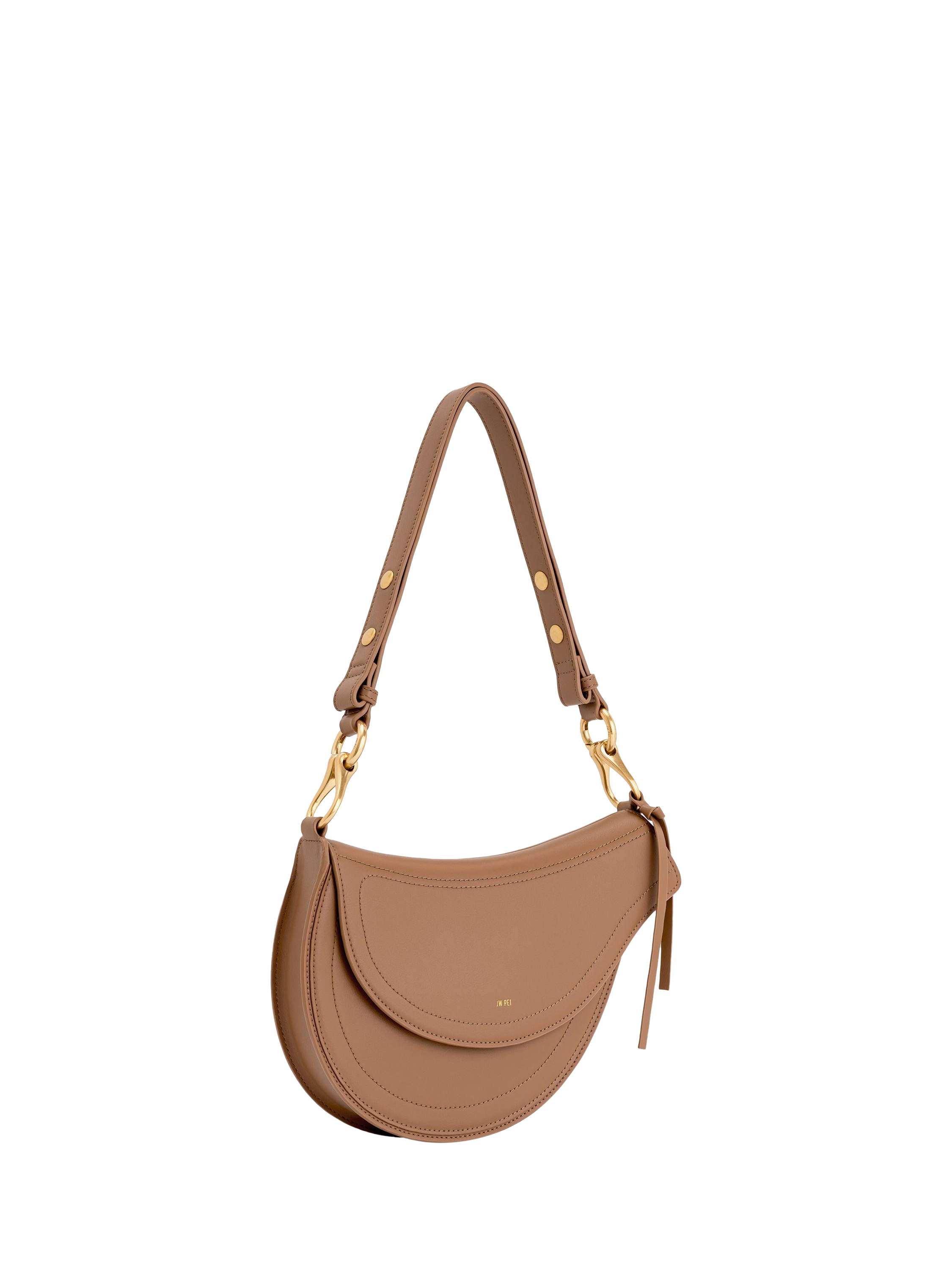 Product image 3 of 6, which shows JW PEI Ashlie Vegan Leather Crossbody Bag, Brown