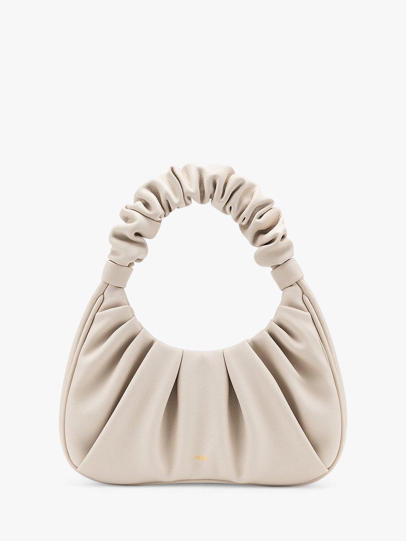 Product image 1 of 5, which shows JW PEI Gabbi Vegan Leather Ruched Hobo Bag, Ivory
