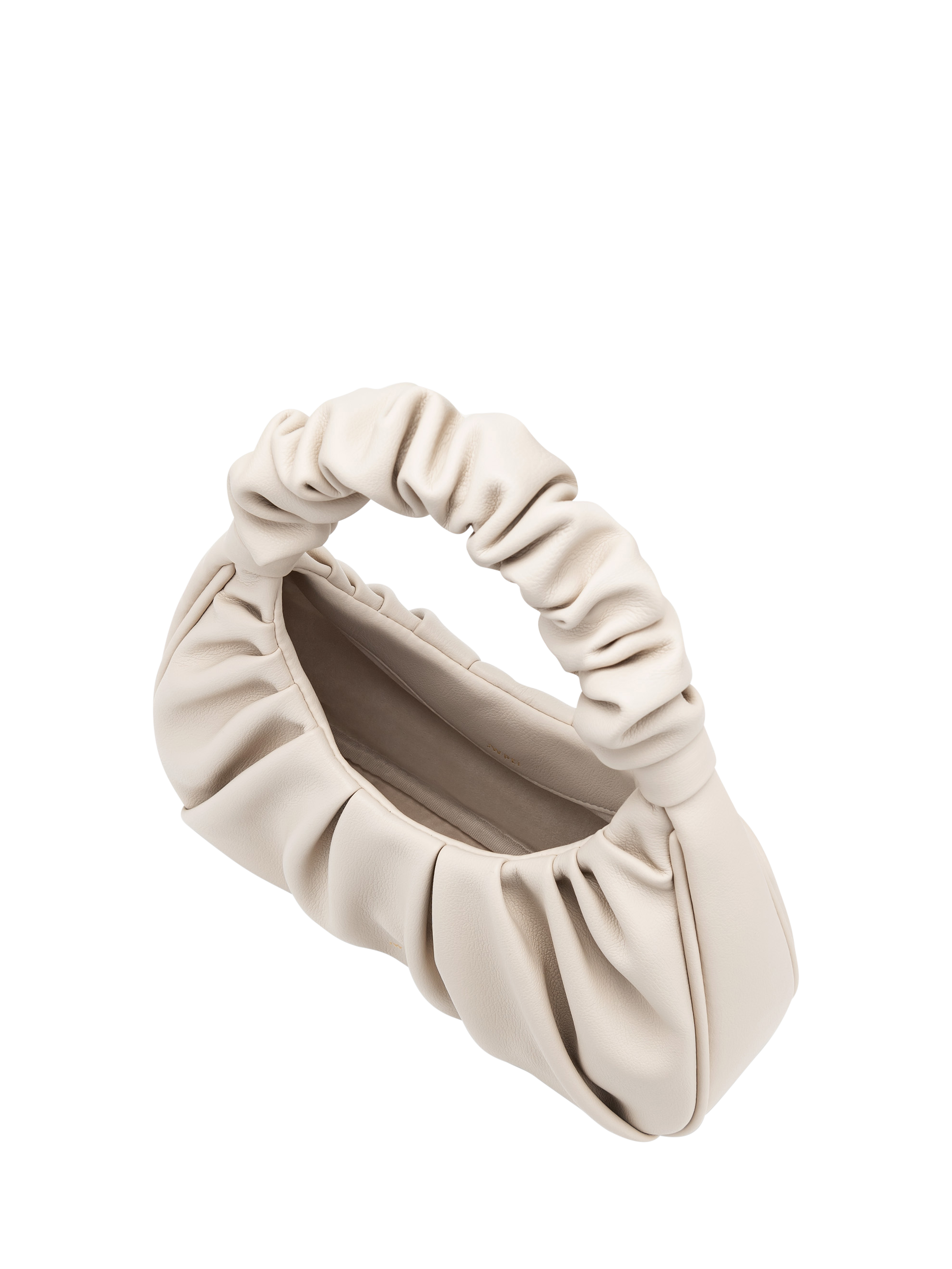 Product image 2 of 5, which shows JW PEI Gabbi Vegan Leather Ruched Hobo Bag, Ivory