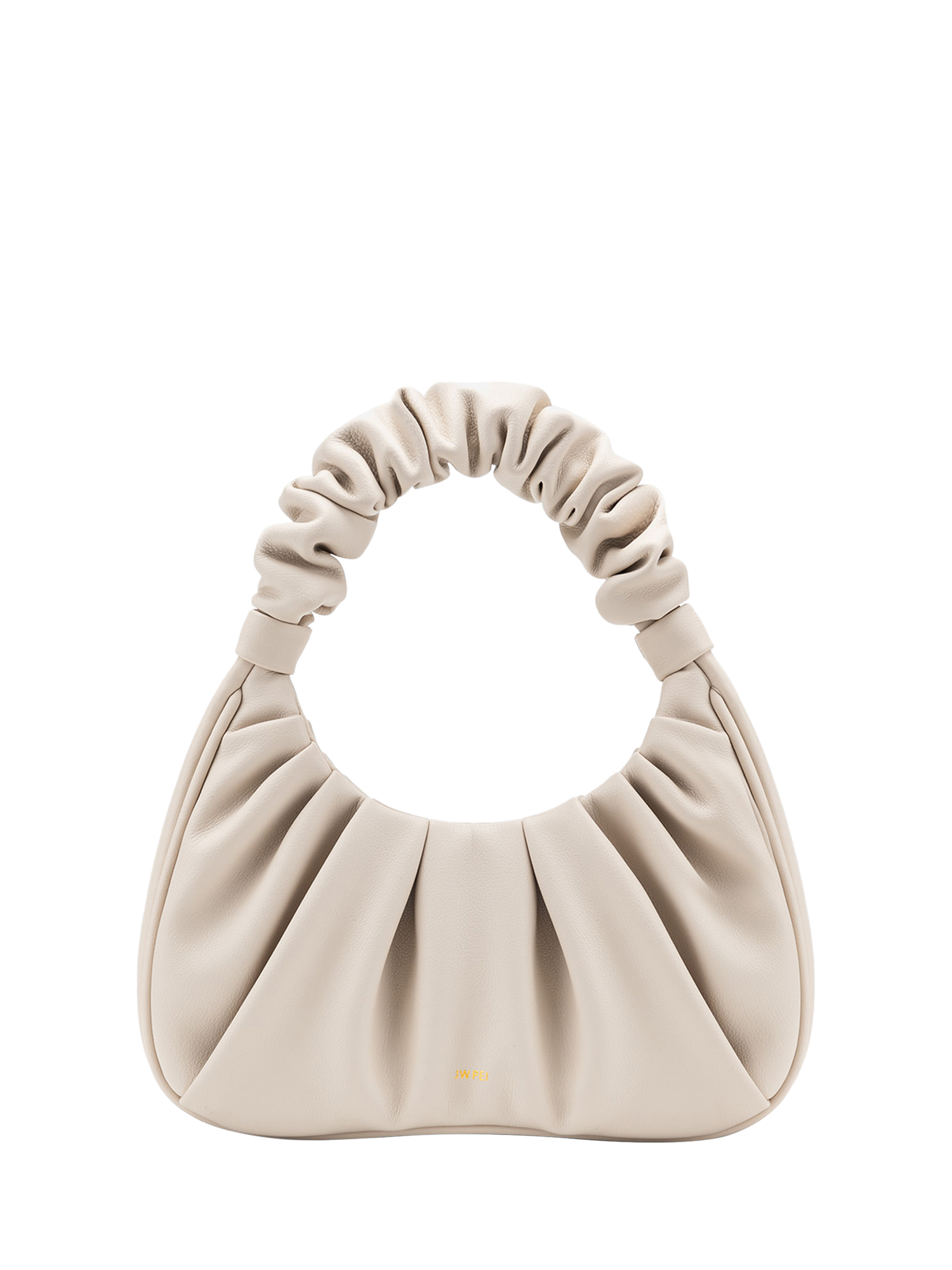 Product image 3 of 5, which shows JW PEI Gabbi Vegan Leather Ruched Hobo Bag, Ivory