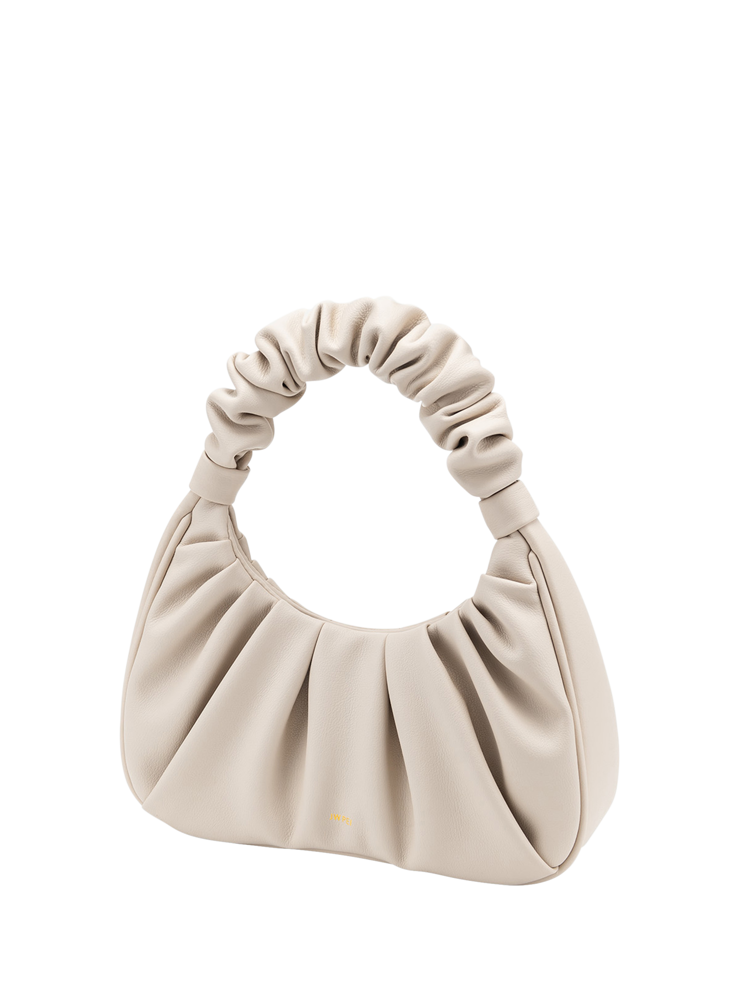 Product image 4 of 5, which shows JW PEI Gabbi Vegan Leather Ruched Hobo Bag, Ivory