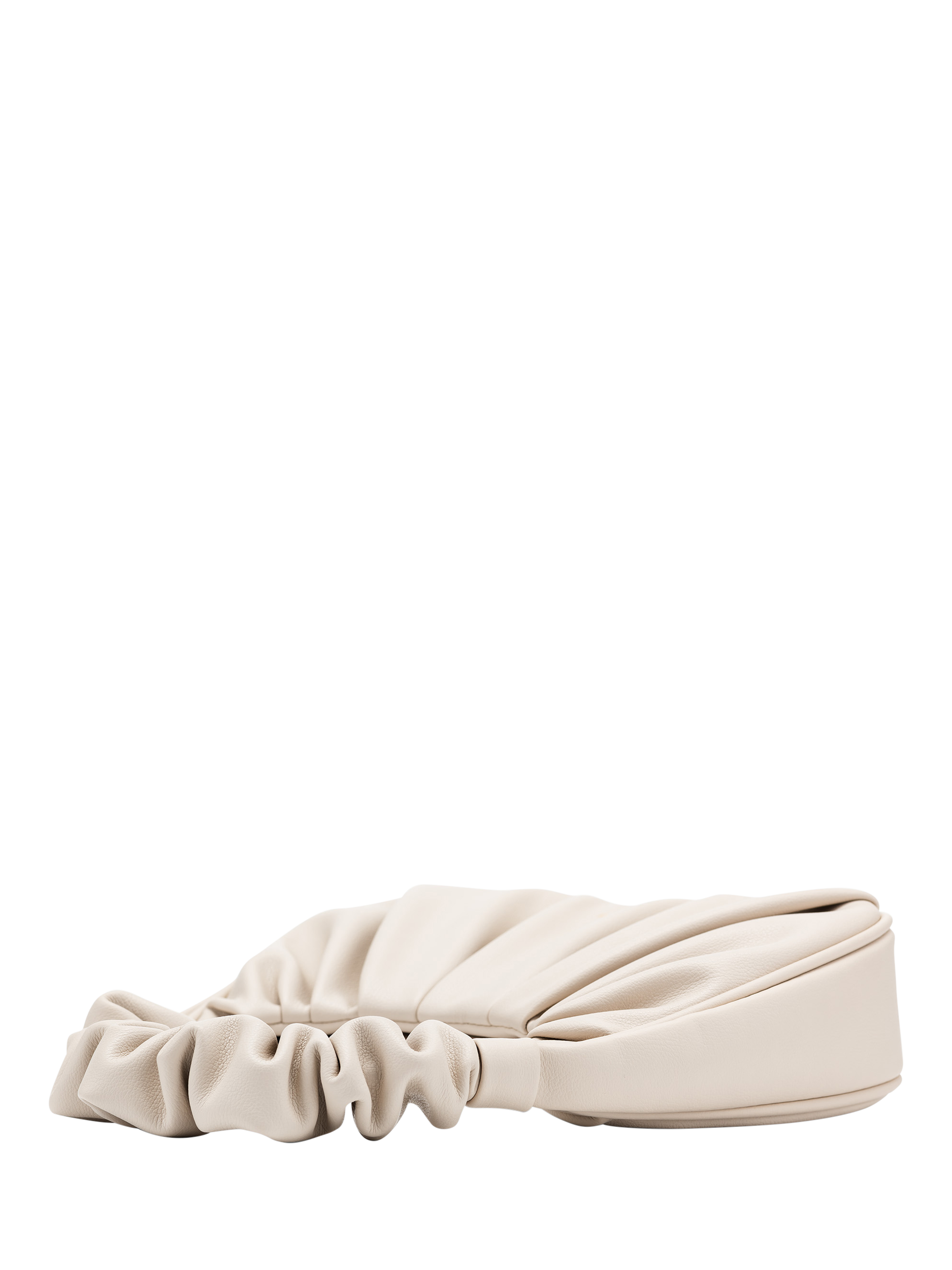 Product image 5 of 5, which shows JW PEI Gabbi Vegan Leather Ruched Hobo Bag, Ivory