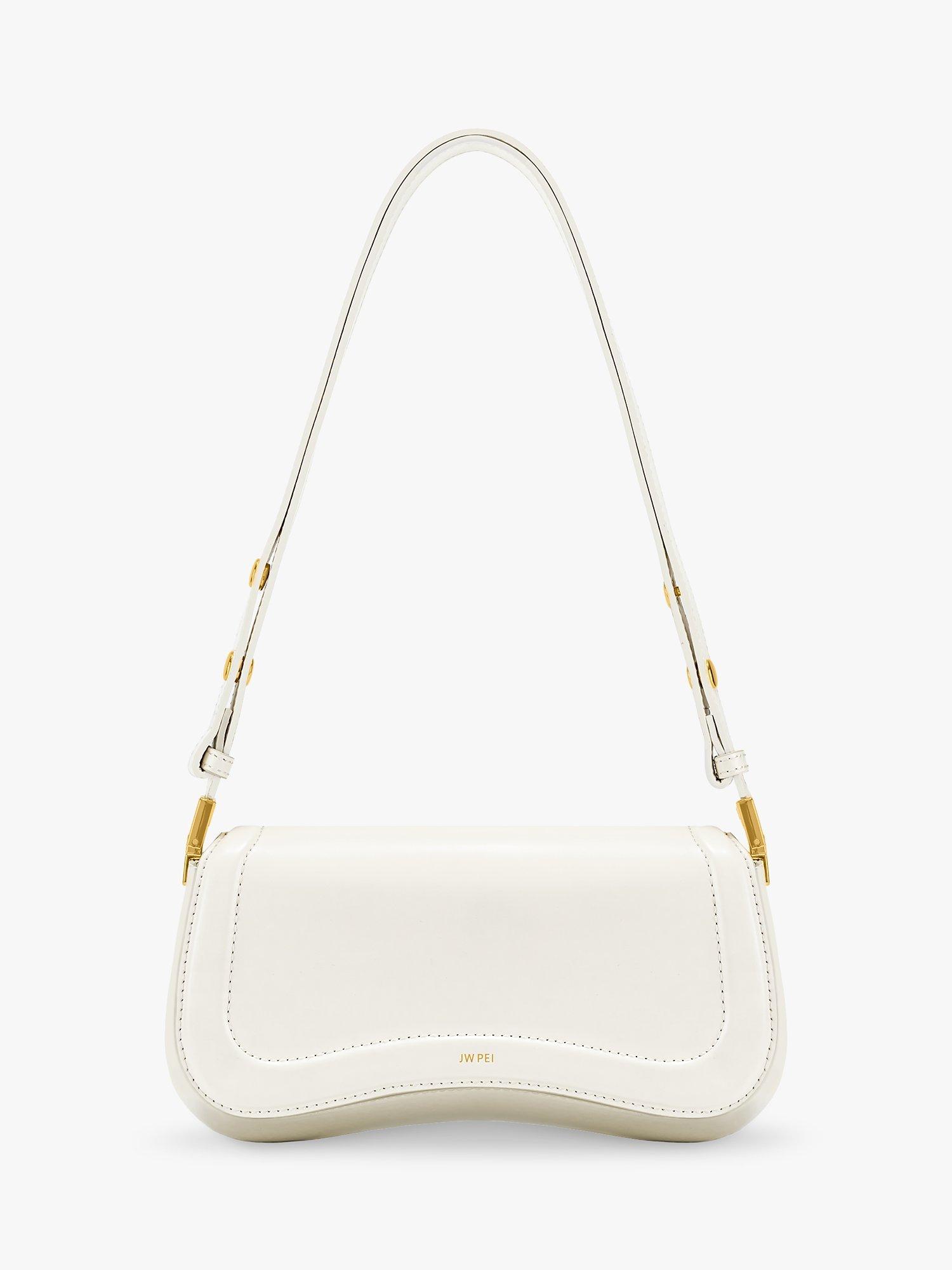 Product image 1 of 5, which shows JW PEI Joy Vegan Leather Shoulder Bag, White