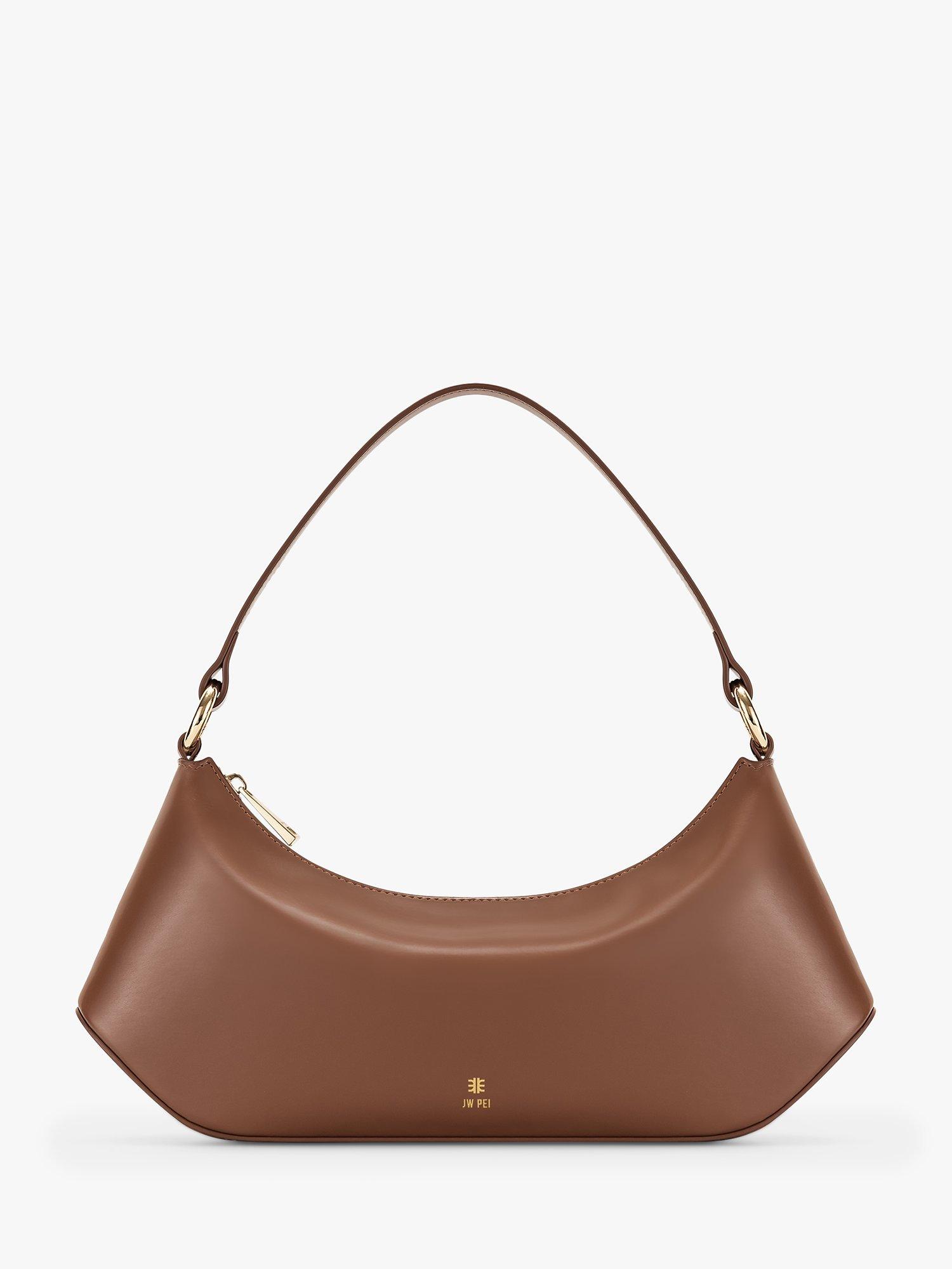 JW PEI Lily Vegan Leather Shoulder Bag Brown