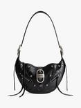 JW PEI Tessa Vegan Leather Crushed Shoulder Bag, Black