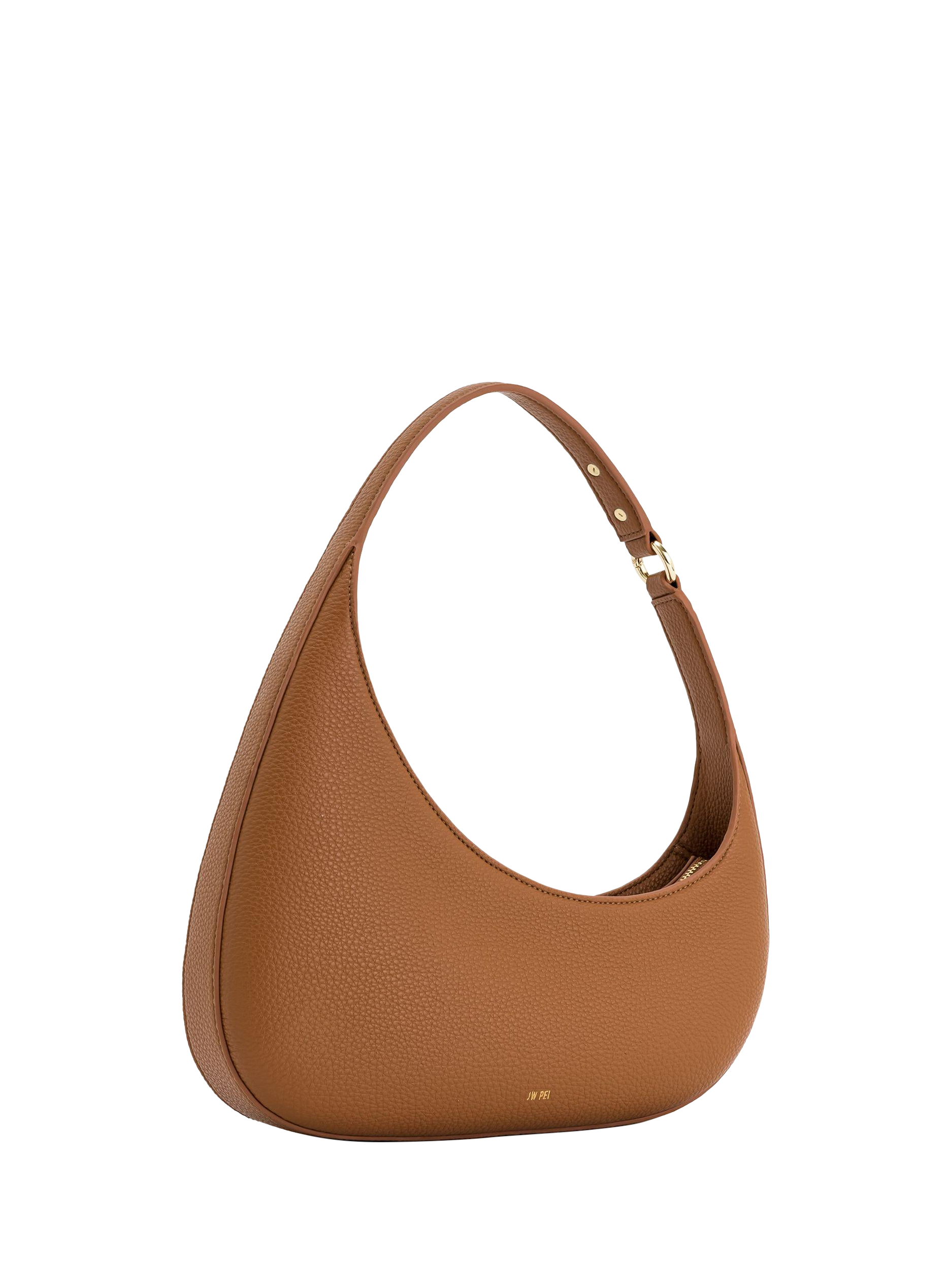 Product image 2 of 5, which shows JW PEI Harlee Vegan Leather Shoulder Bag, Brown