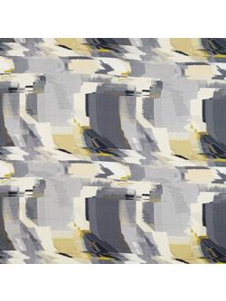 Harlequin Perspective Made to Measure Curtains or Roman Blind, Charcoal/Gold, Charcoal/Gold