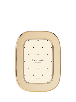 kate spade new york South Street Oval Photo Frame, 4 x 6" (10 x 15cm), Gold, Gold