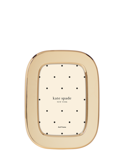 kate spade new york South Street Oval Photo Frame, 4 x 6" (10 x 15cm), Gold, Gold