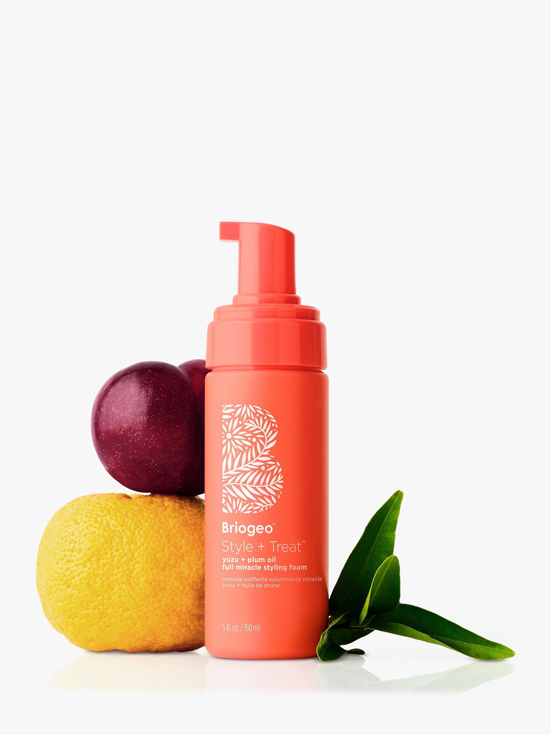 Product image 10 of 11, which shows Briogeo Style Treat Yuzu Plum Oil Full Miracle Styling Foam, 150ml