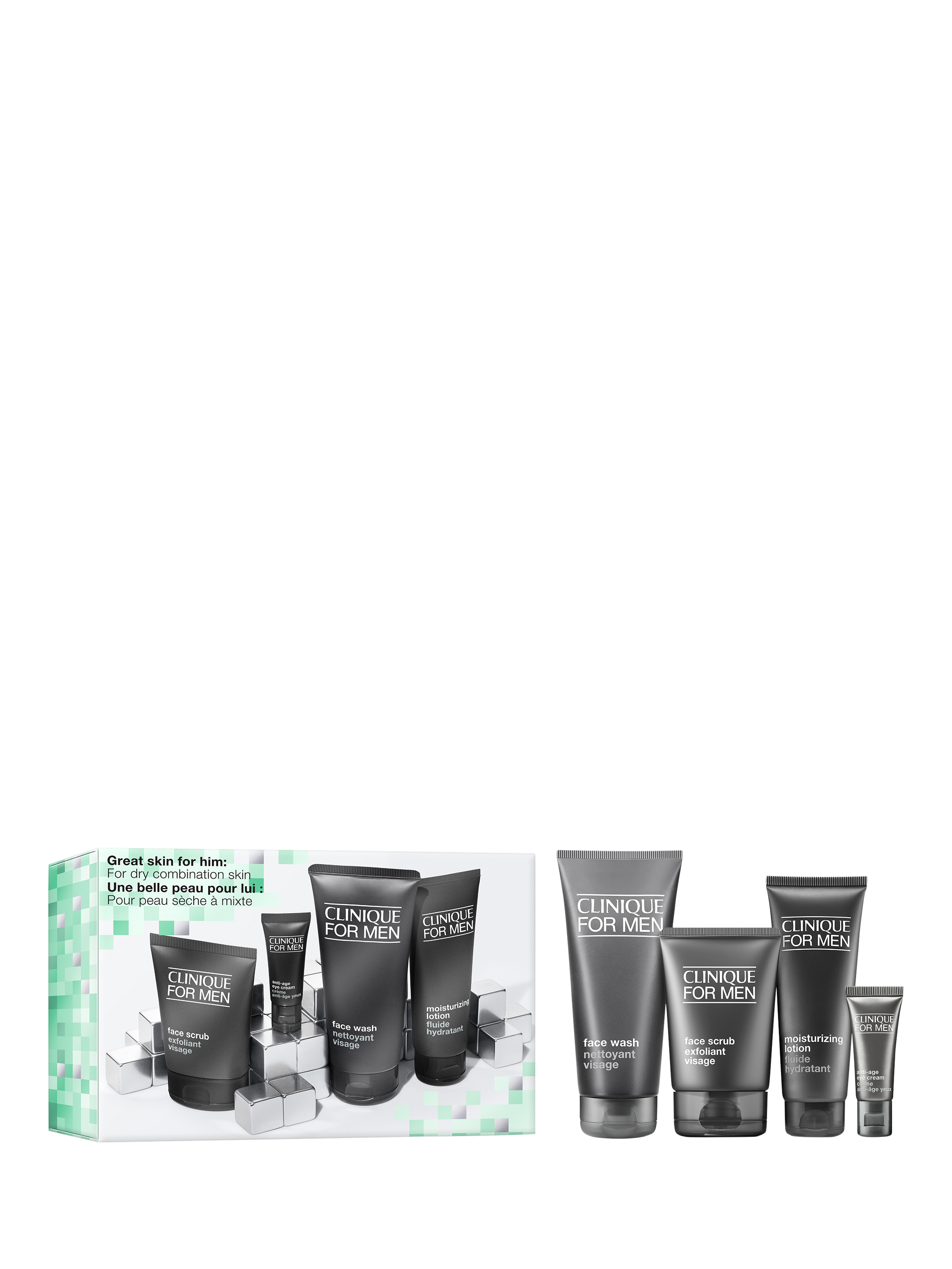 Clinique For Men Skincare Gift Set, Dry Skin Types