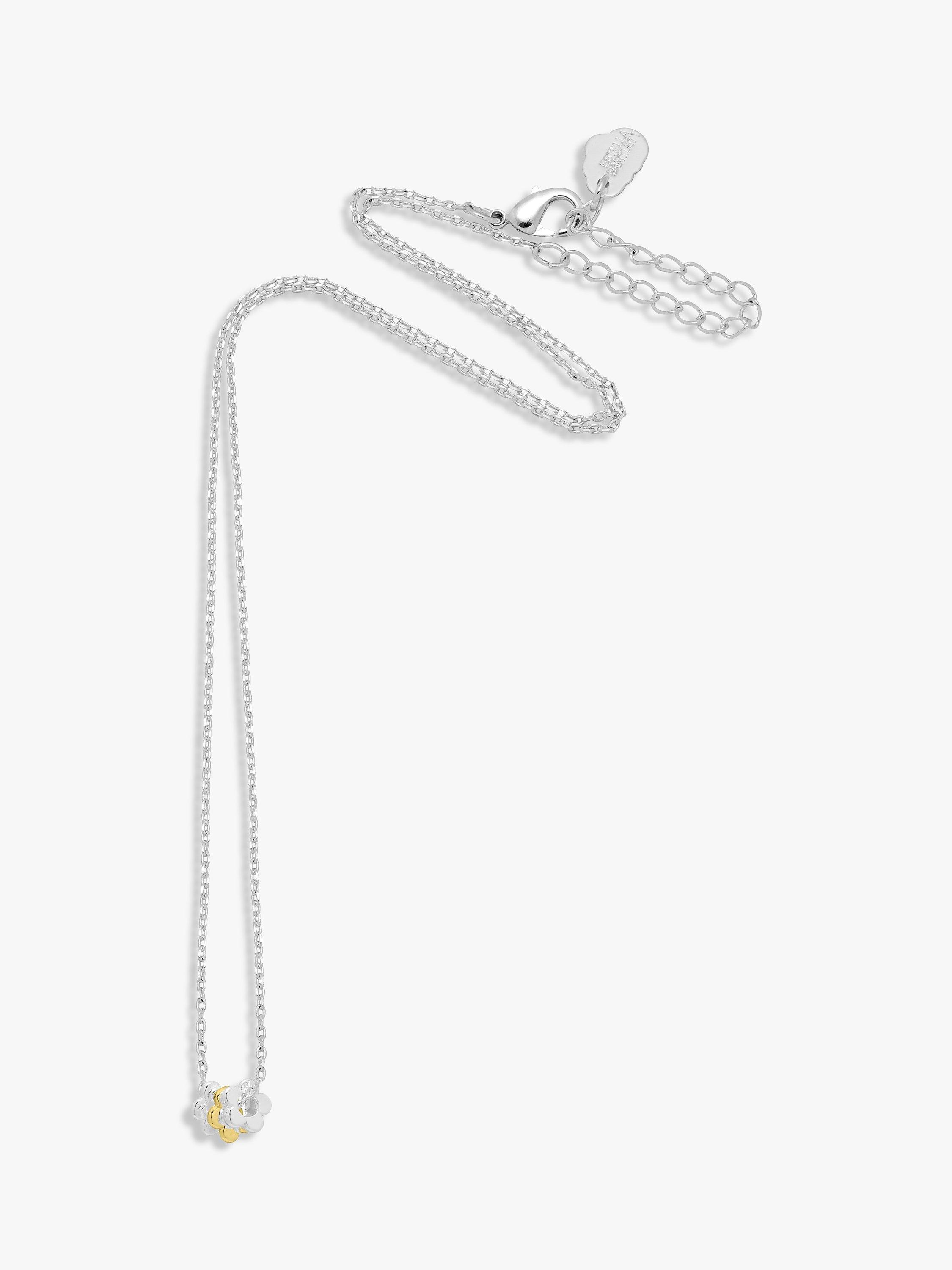 Product image 1 of 4, which shows Estella Bartlett Triple Flower Pendant Necklace, Silver