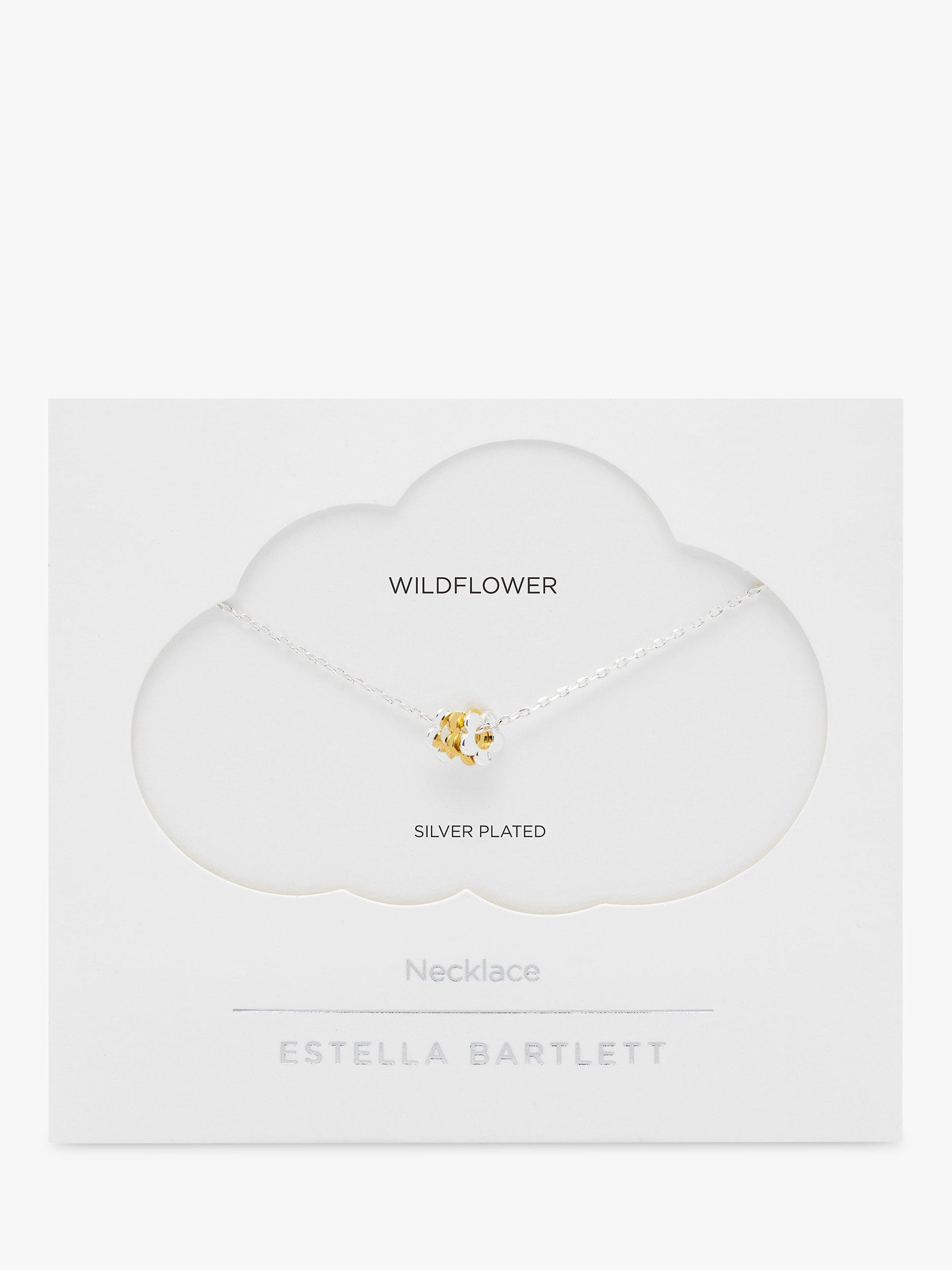 Product image 4 of 4, which shows Estella Bartlett Triple Flower Pendant Necklace, Silver