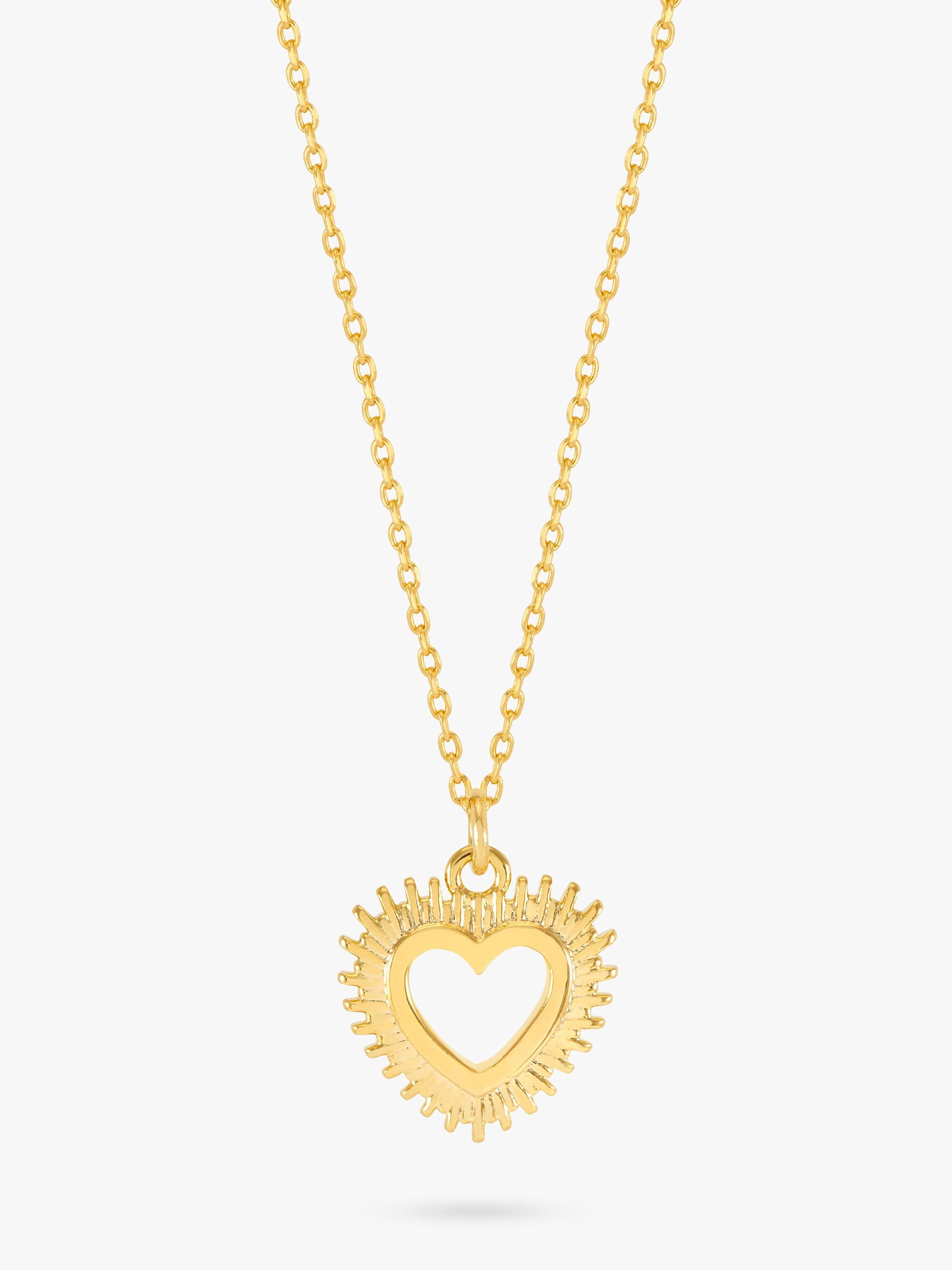 Product image 2 of 4, which shows Estella Bartlett Heart Burst Pendant Necklace, Gold