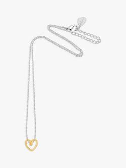 Estella Bartlett With Love Heart Necklace, Silver, Silver