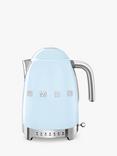 Smeg KLF04 Temperature Controlled Kettle, 1.7L, Pastel Blue