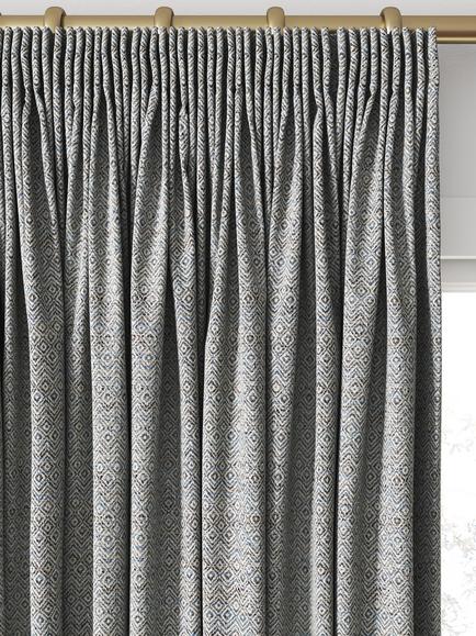 Clarke & Clarke Aveiro Made to Measure Curtains or Roman Blind, Midnight - view 2, Midnight