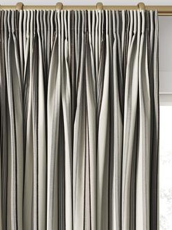 Clarke & Clarke Listra Made to Measure Curtains or Roman Blind, Charcoal - view 2, Charcoal