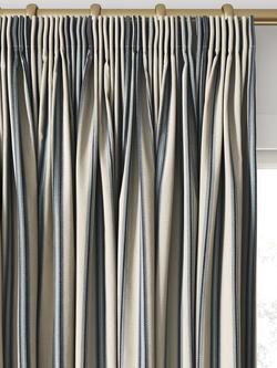 Clarke & Clarke Listra Made to Measure Curtains or Roman Blind, Denim - view 2, Denim