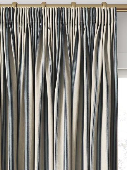 Clarke & Clarke Listra Made to Measure Curtains or Roman Blind, Denim - view 2, Denim