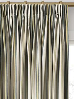 Clarke & Clarke Listra Made to Measure Curtains or Roman Blind, Marine - view 2, Marine