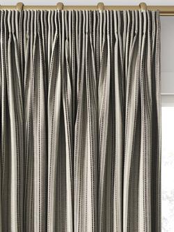 Clarke & Clarke Ponto Made to Measure Curtains or Roman Blind, Charcoal - view 2, Charcoal